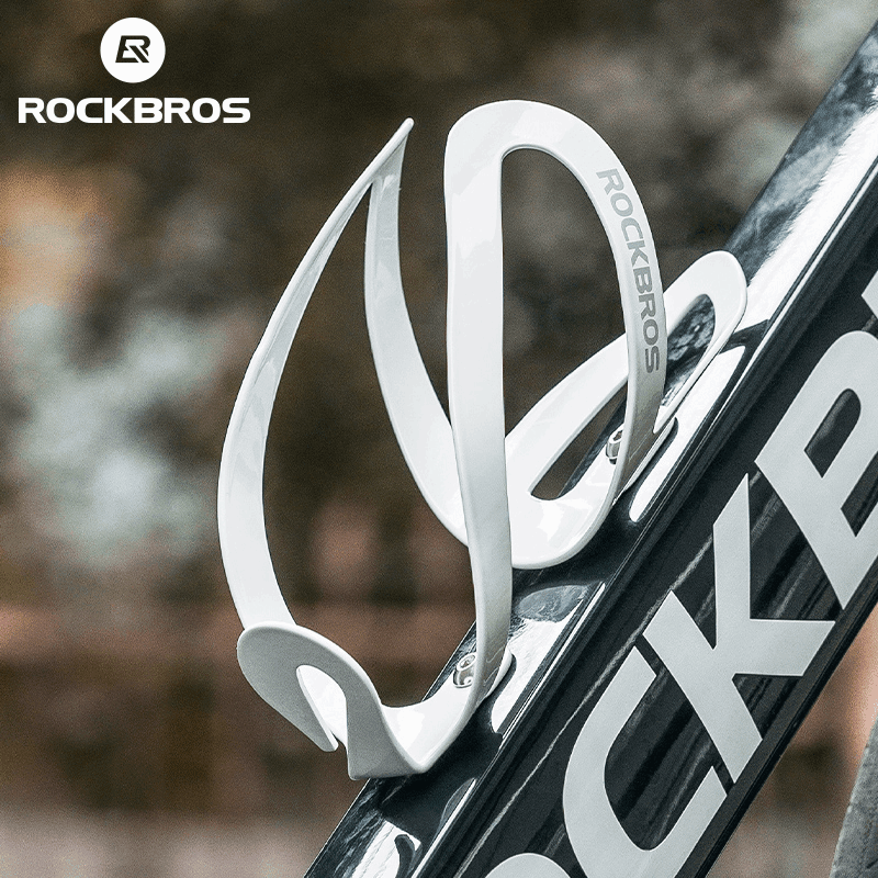 ROCKBROS Flaskeholder hvit – Lett og solid - nordsykkel.no